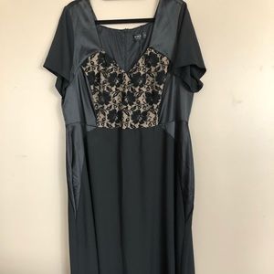 Black and lace formal gown